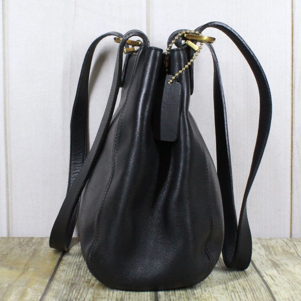 Vintage! COACH 50105 Black Leather Shoulder Bag - Picture 4 of 14
